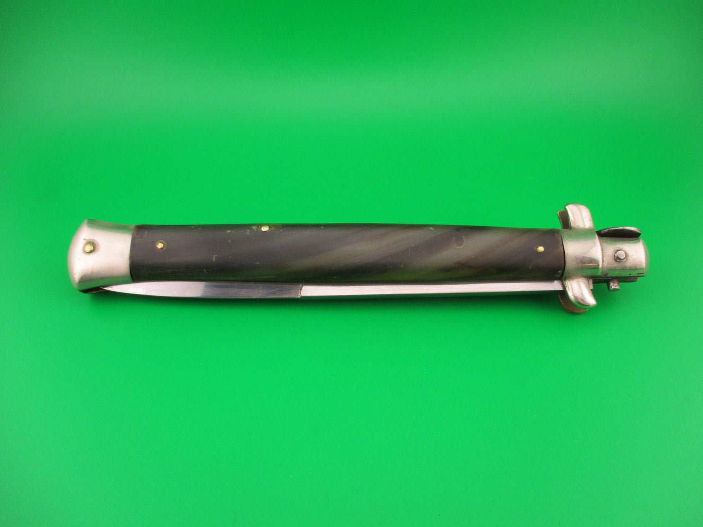 M ITALY INOX 33cm Italian Picklock Horn Vintage 1950s automatic knife