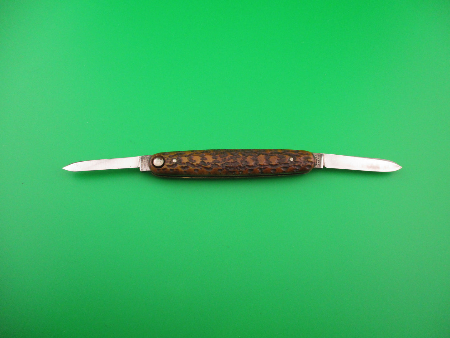 Press Button Knife Co Medium double bone switchblade knife model 100