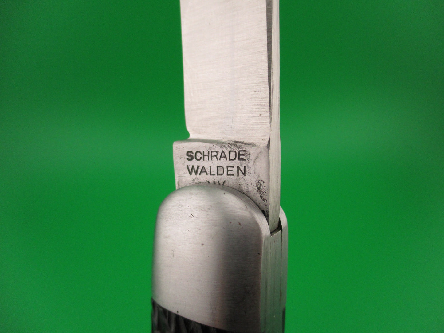 SCHRADE WALDEN NY #155 Scout Black Stagged vintage automatic knife