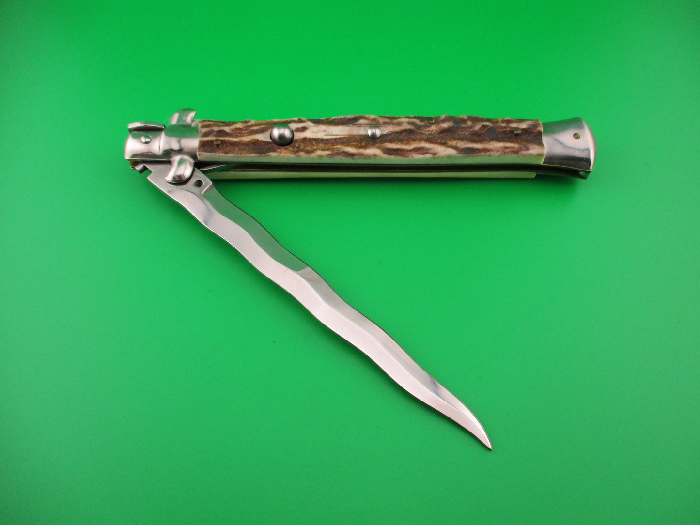 STILETTO ITALY 33cm Italian Stiletto KRIS Stag automatic knife