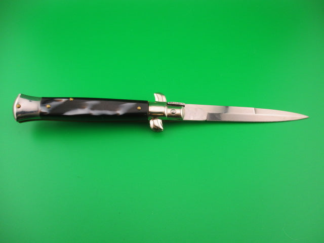 ITALY INOX 22cm Italian Swivel bolster Imitation horn automatic knife