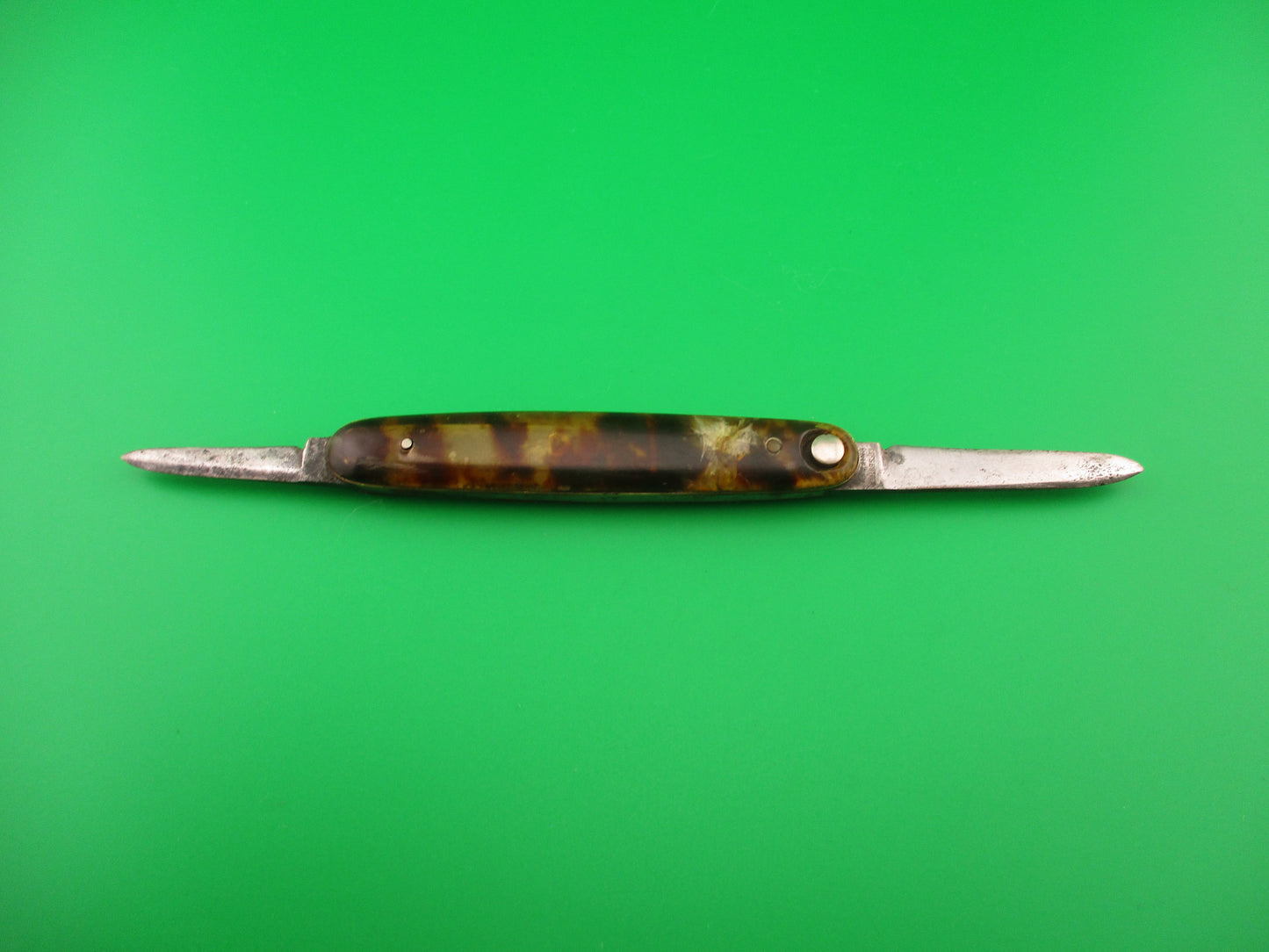 Press Button Knife Co #102 medium double Tortoise celluloid automatic knife