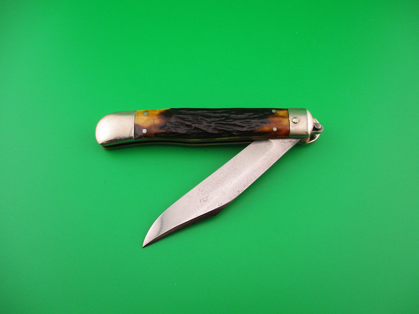 UNION CUT CO OLEAN NY USA Antique Teardrop Lever automatic knife nice
