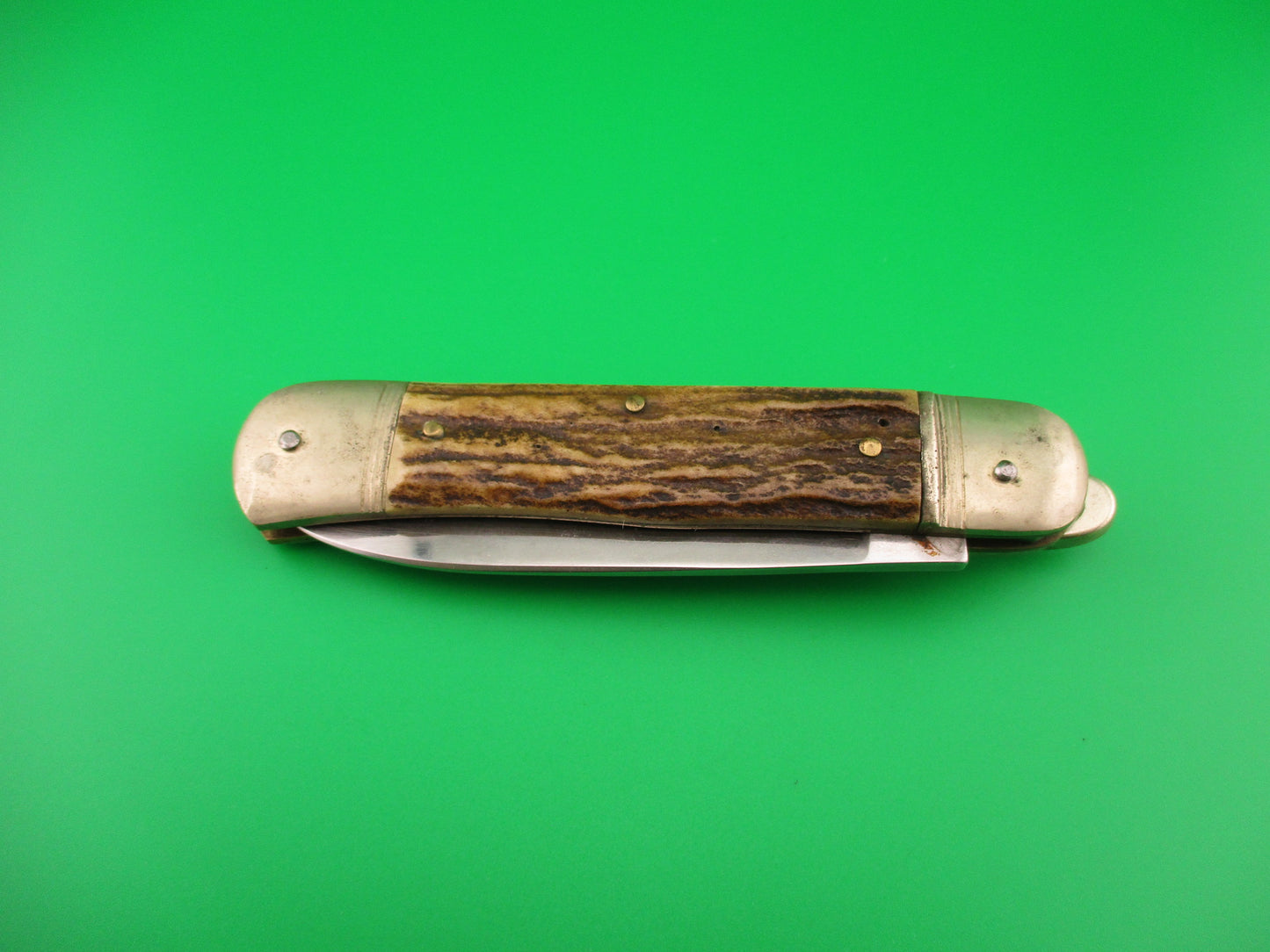 HUBERTUS SOLINGEN 11cm German Lever knife Stag West Germany automatic knife