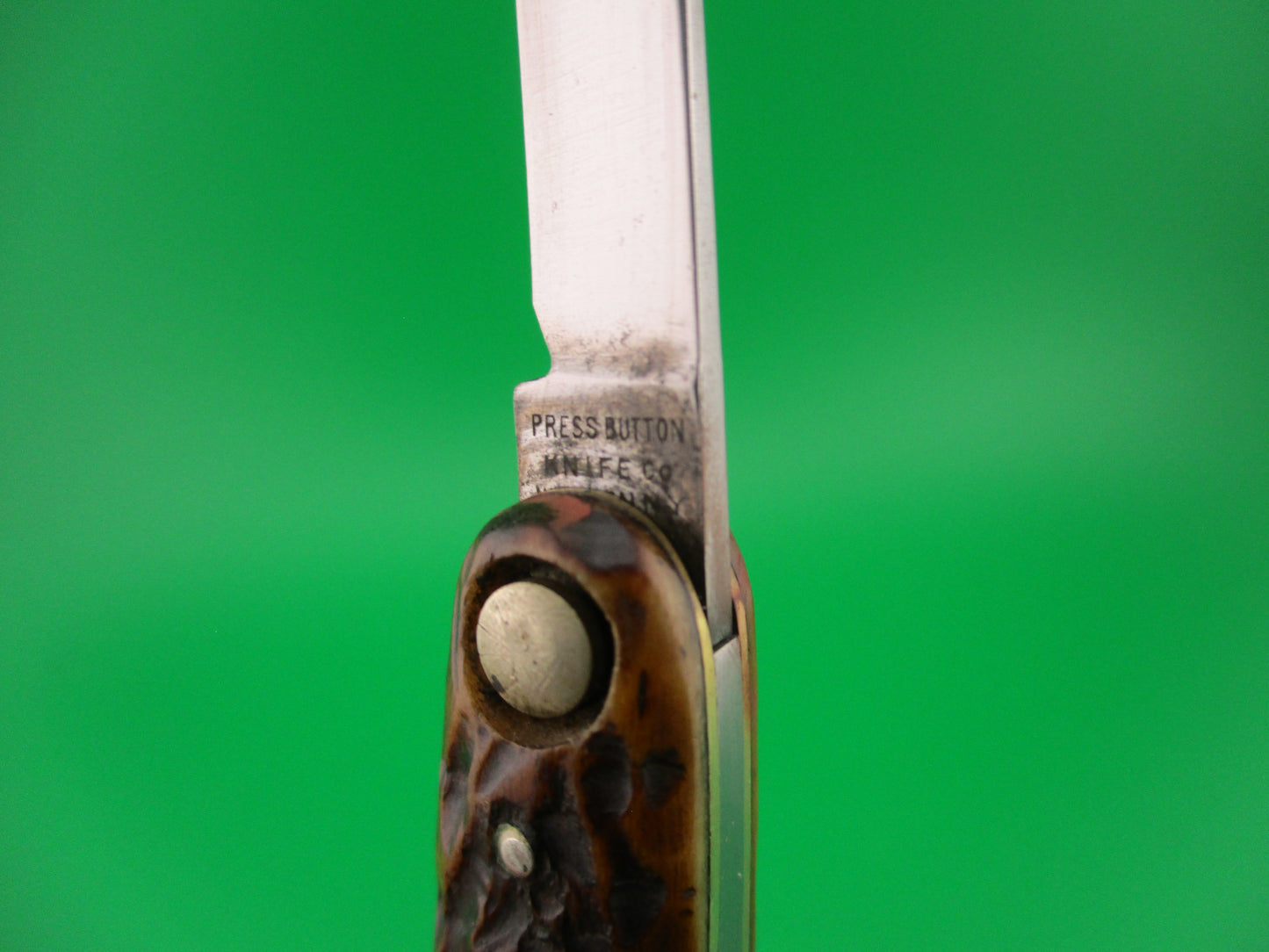 Press Button Knife Co Medium double bone switchblade knife model 100