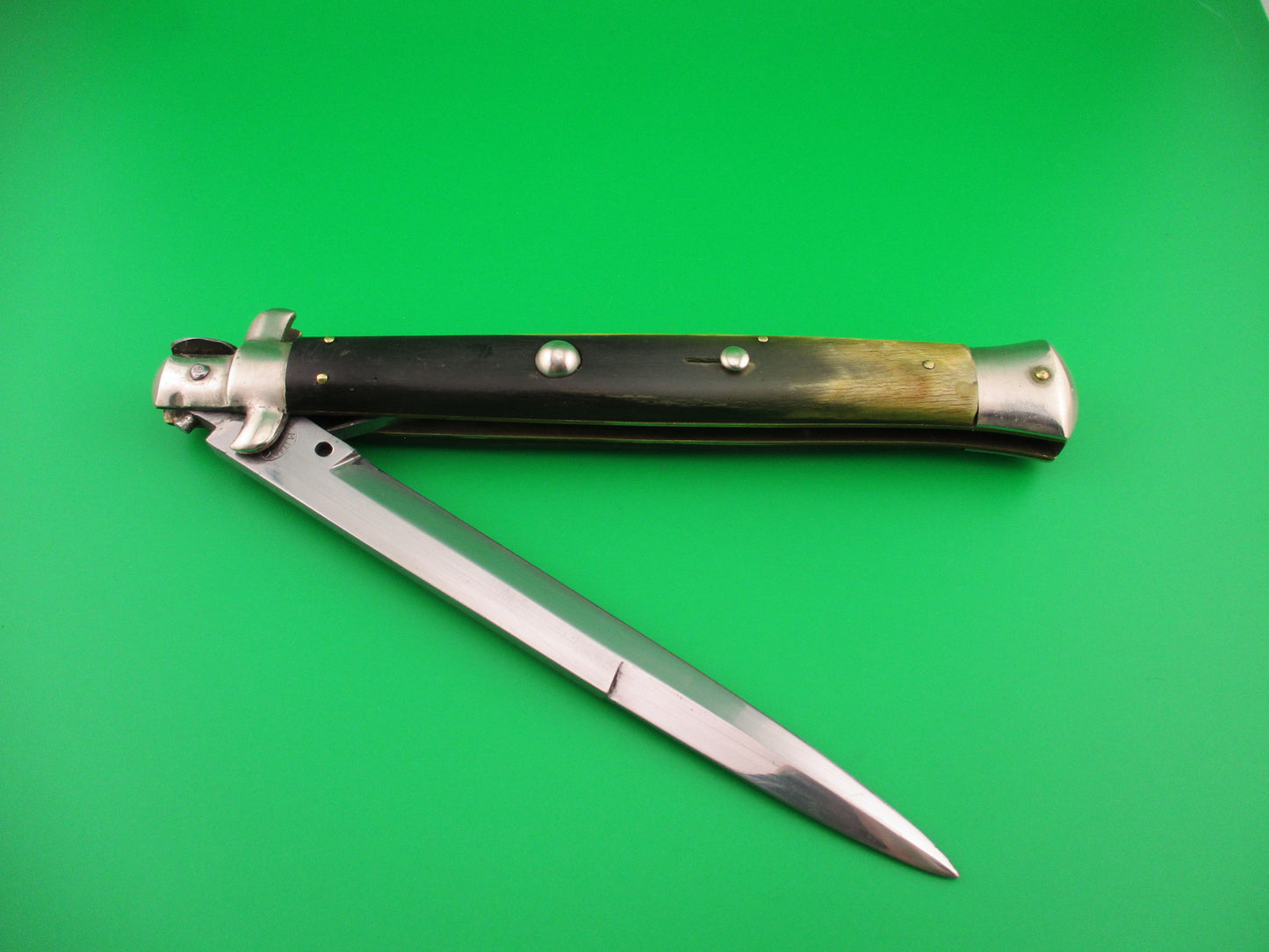 M ITALY INOX 33cm Italian Picklock Horn Vintage 1950s automatic knife