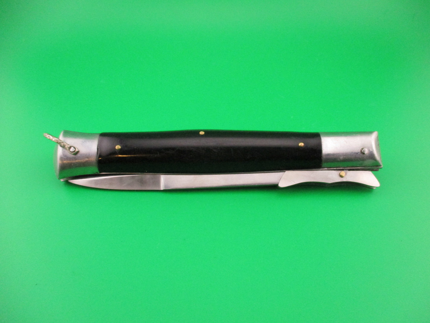 Rizzuto Estileto Milano 28cm Japanese Batwing Swing guard Black vintage automatic knife