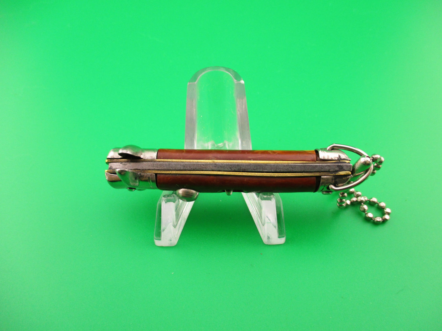 Colonial Snappy Vintage 4th Gen 1950s Rootbeer bowtie keychain switchblade knife