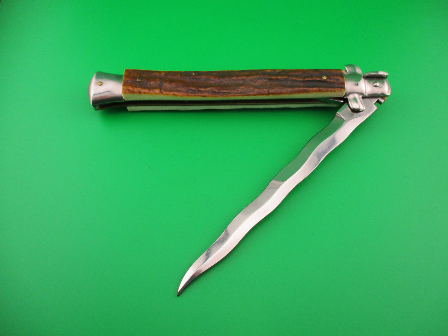 STILETTO ITALY 33cm Italian Stiletto KRIS Stag automatic knife
