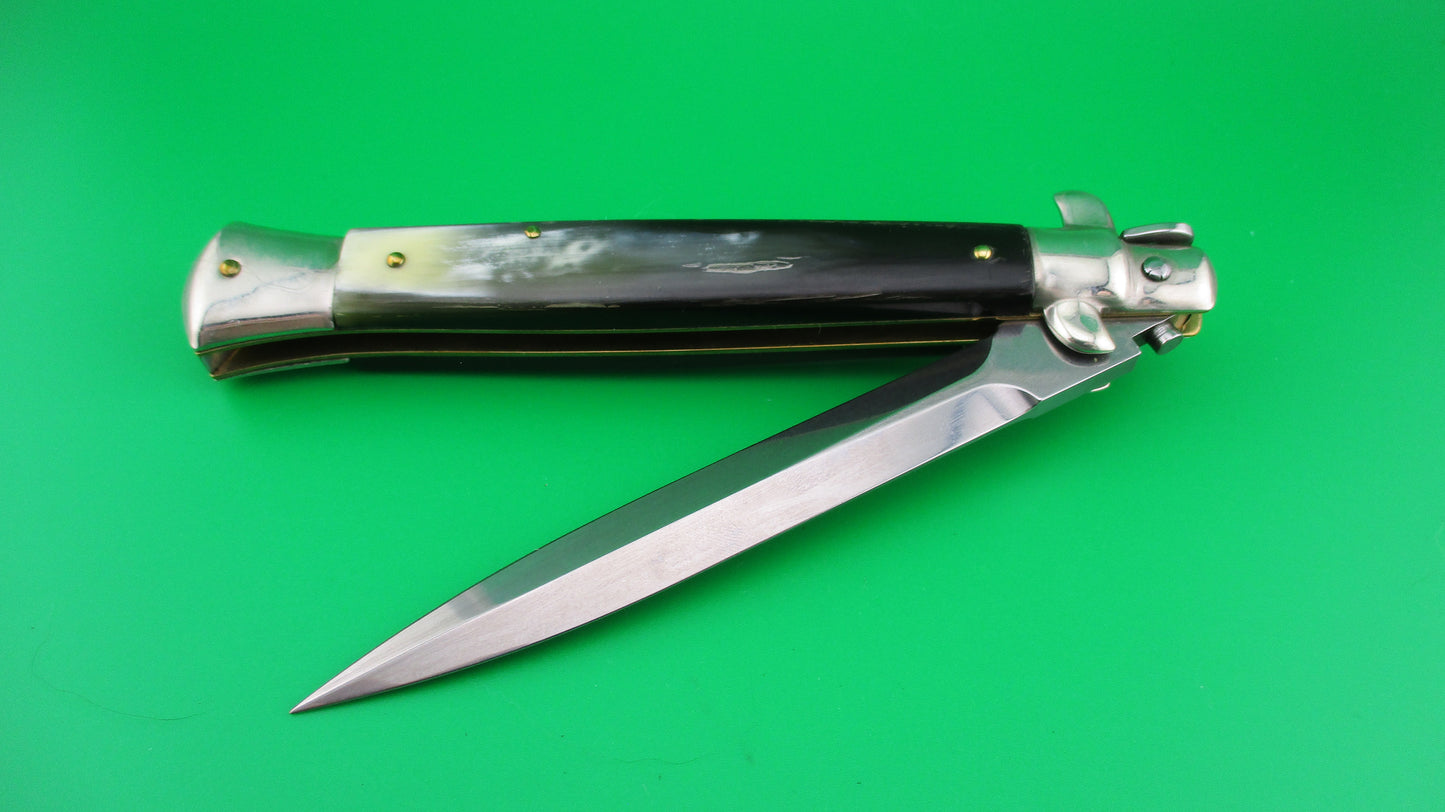 LATAMA WALT'S 28cm Classic Brazilian Horn Dagger Grind switchblade knife