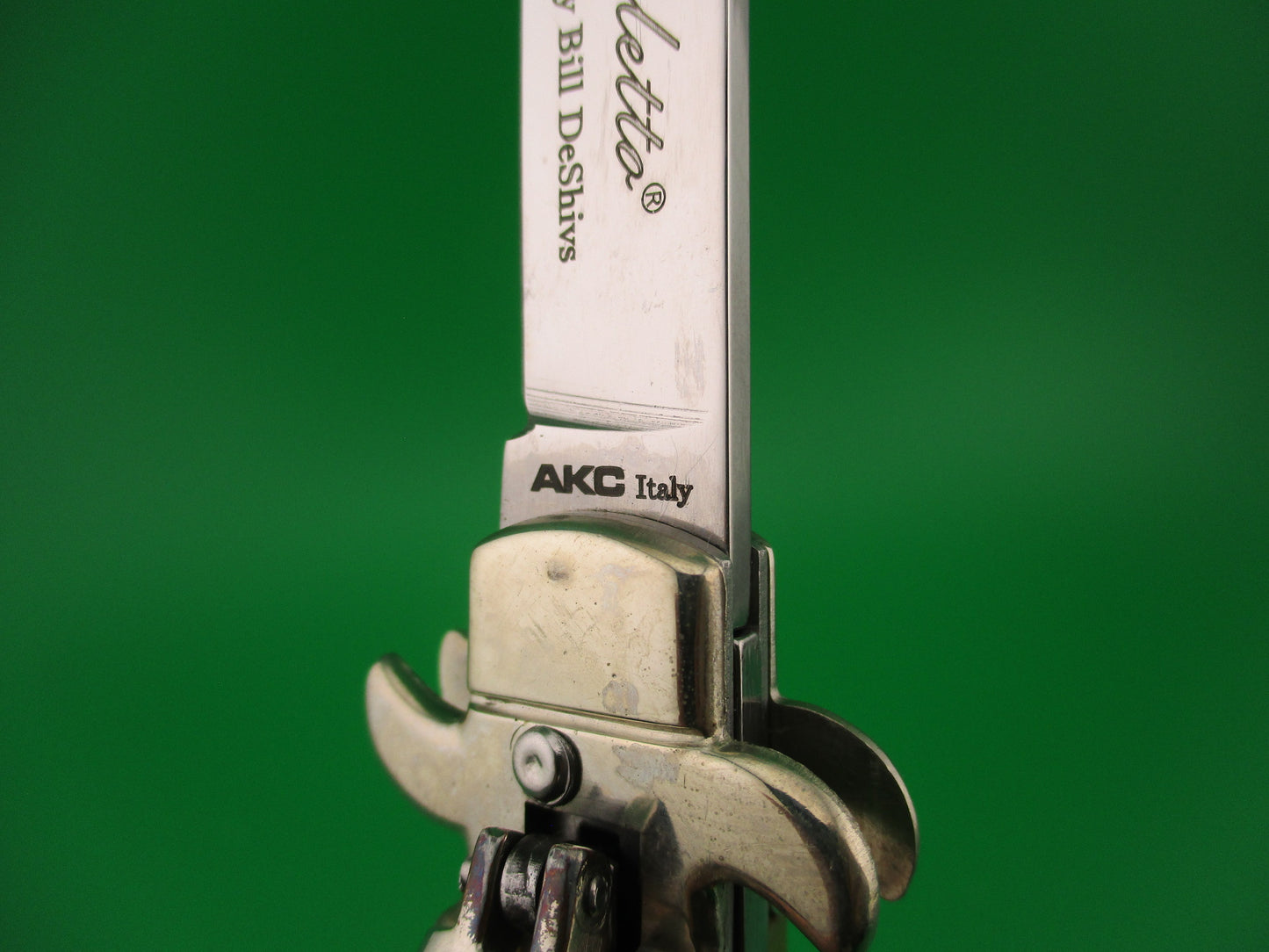 AKC ITALY Leverletto by Bill DeShivs AKC Italy 20cm Italian Horn lever automatic knife