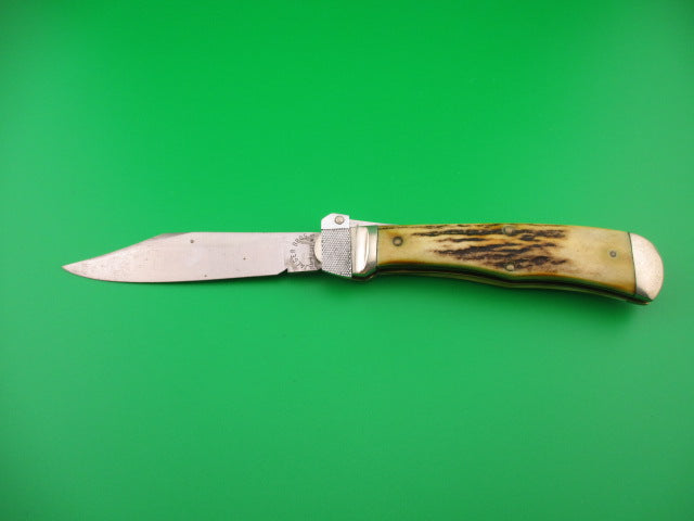 JAEGER BROS MARINETTE, WIS Stag Vintage Automatic knife Aerial Knife Co