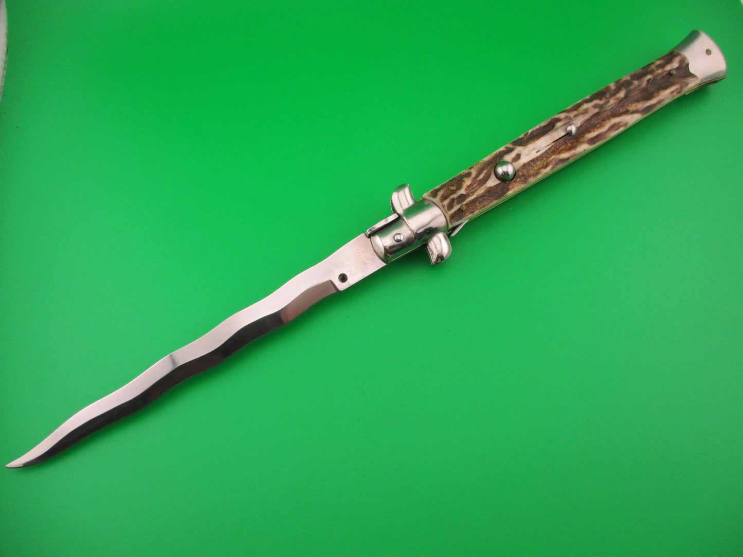 STILETTO ITALY 33cm Italian Stiletto KRIS Stag automatic knife