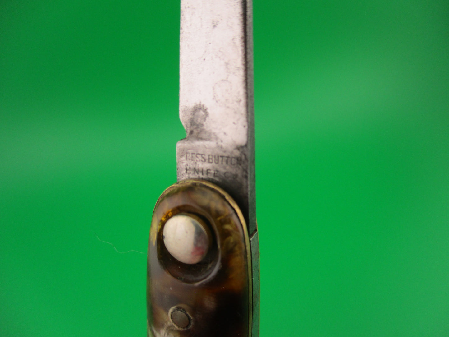 Press Button Knife Co #102 medium double Tortoise celluloid automatic knife