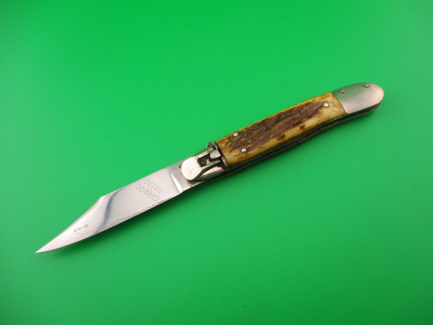 Garrido Toledo 15cm Spanish Stag Lever vintage Souvenir automatic knife