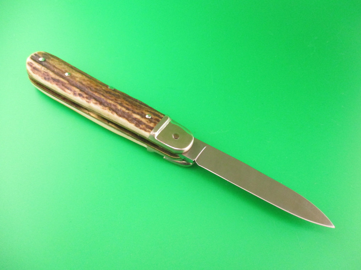 Rostfrei 20cm Italian Birds head Coffee & Cream lockback automatic knife