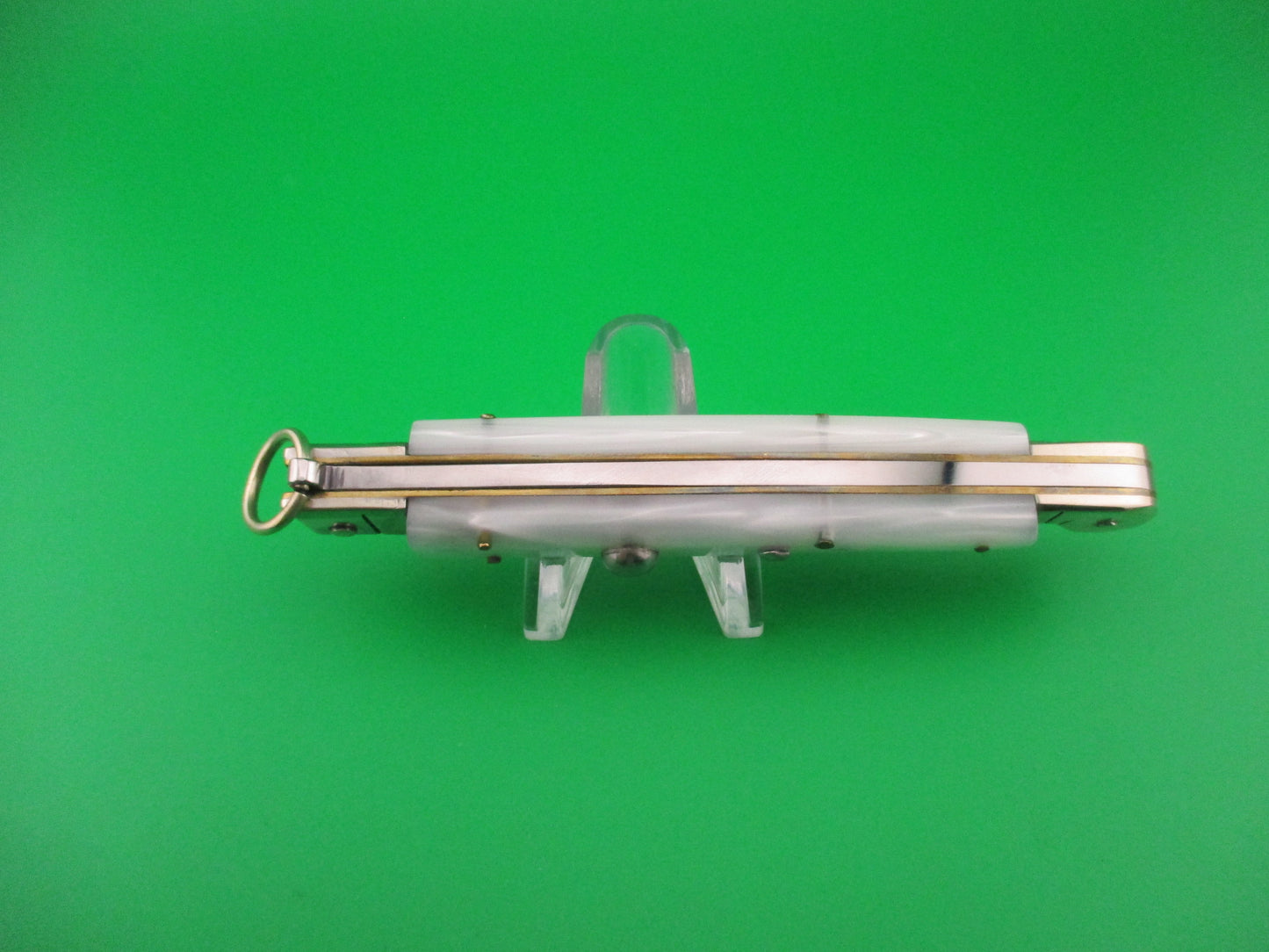 AGA CAMPOLIN ITALY 23cm Sicilian Pearlex ring pull automatic knife