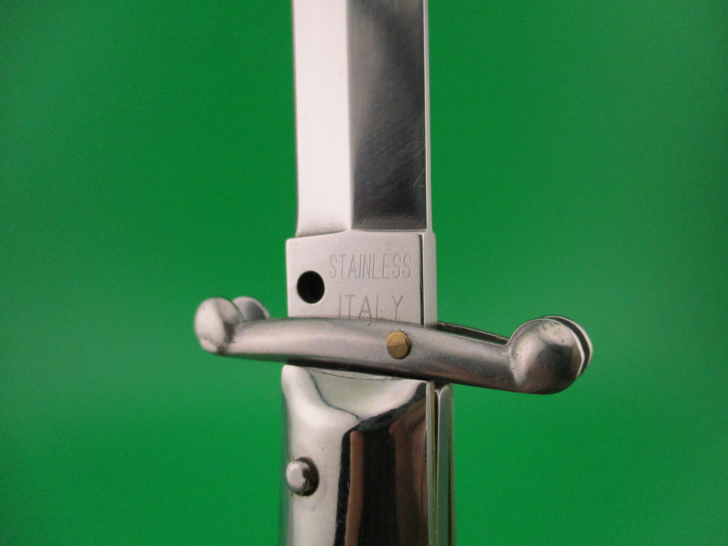 STAINLESS ITALY 23cm Italian Dagger blade Swing Guard Honey Horn automatic knife