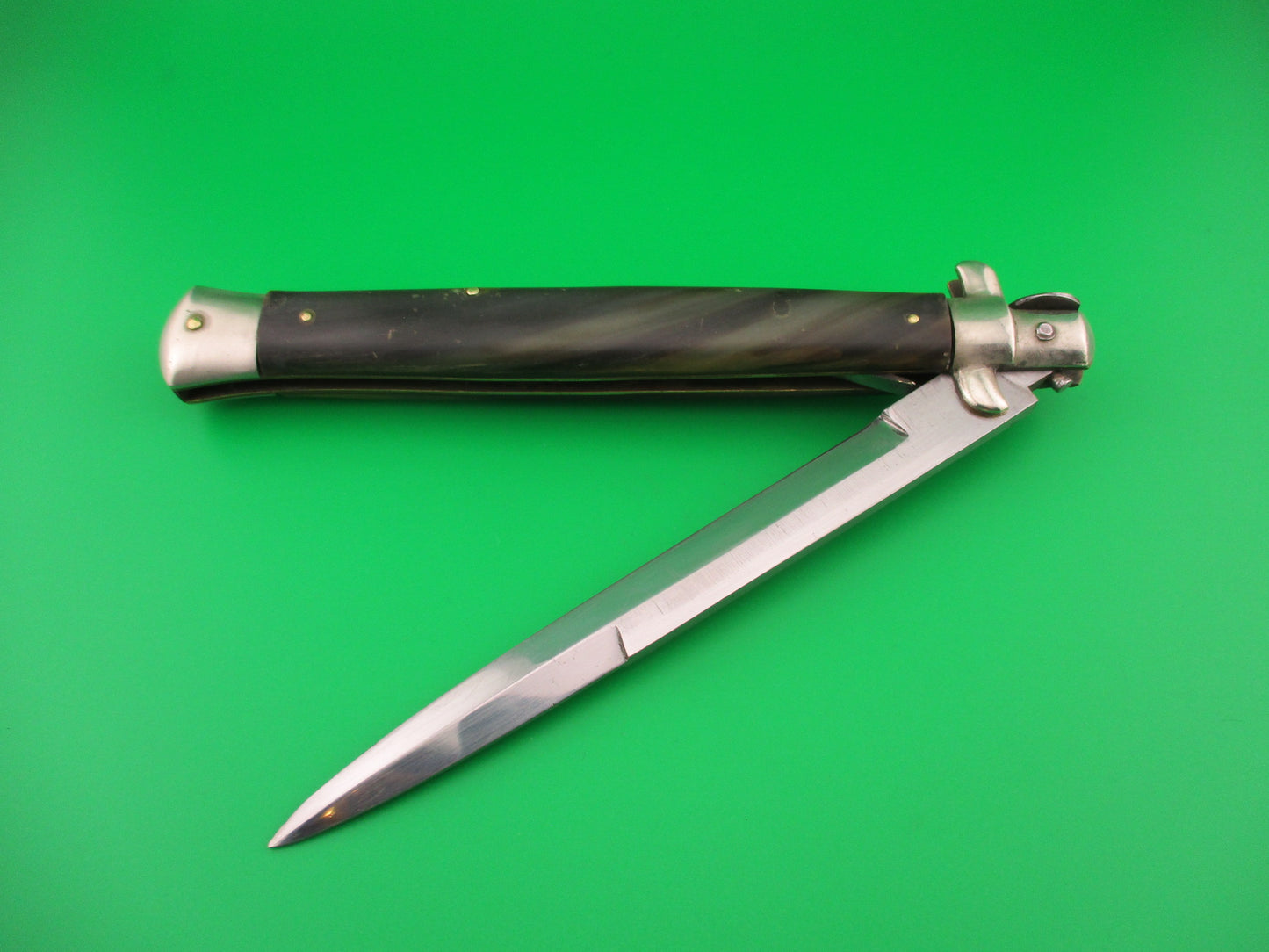 M ITALY INOX 33cm Italian Picklock Horn Vintage 1950s automatic knife