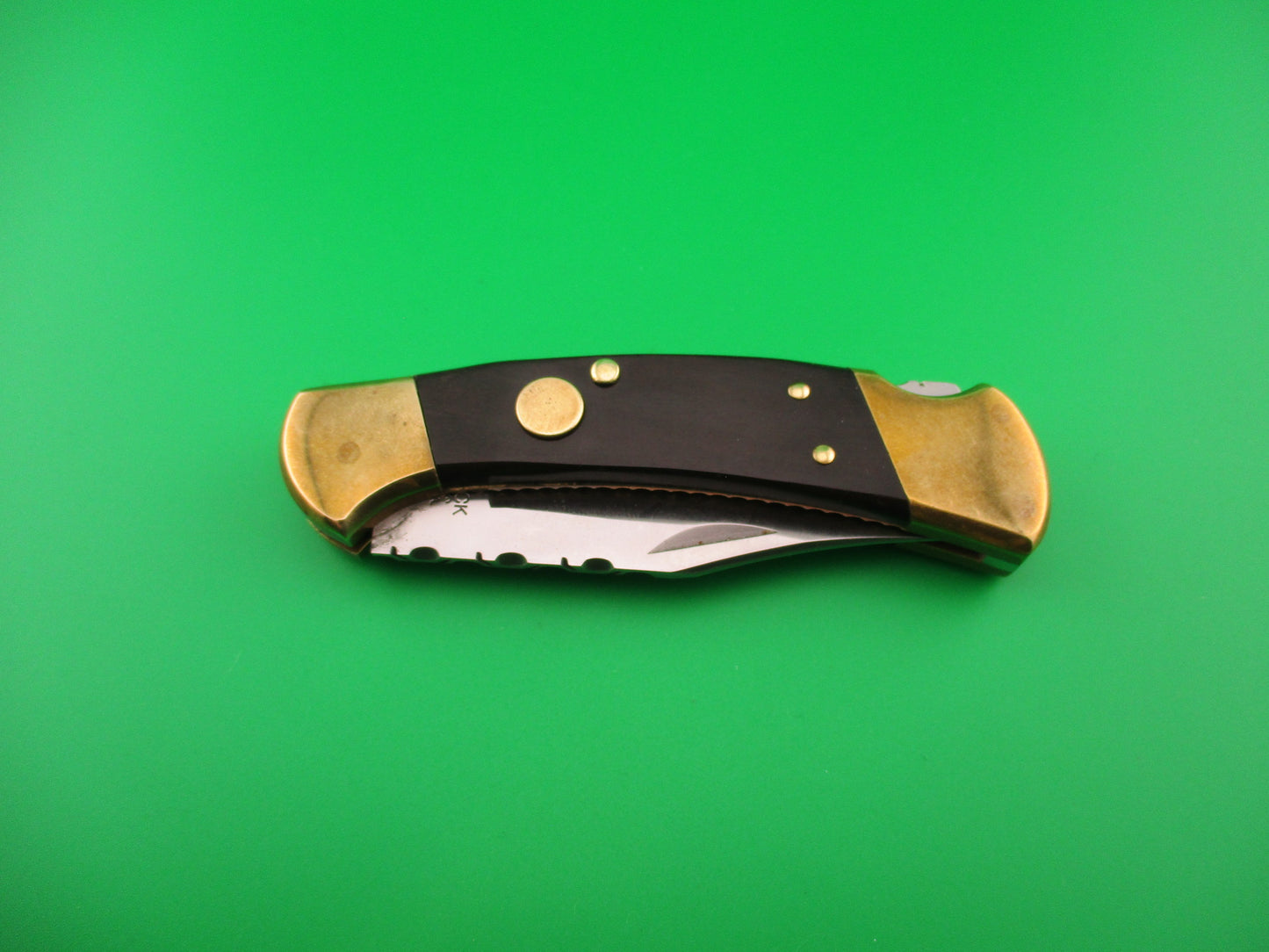 BUCK 112 Converted Automatic Double Action knife w file work & sheath