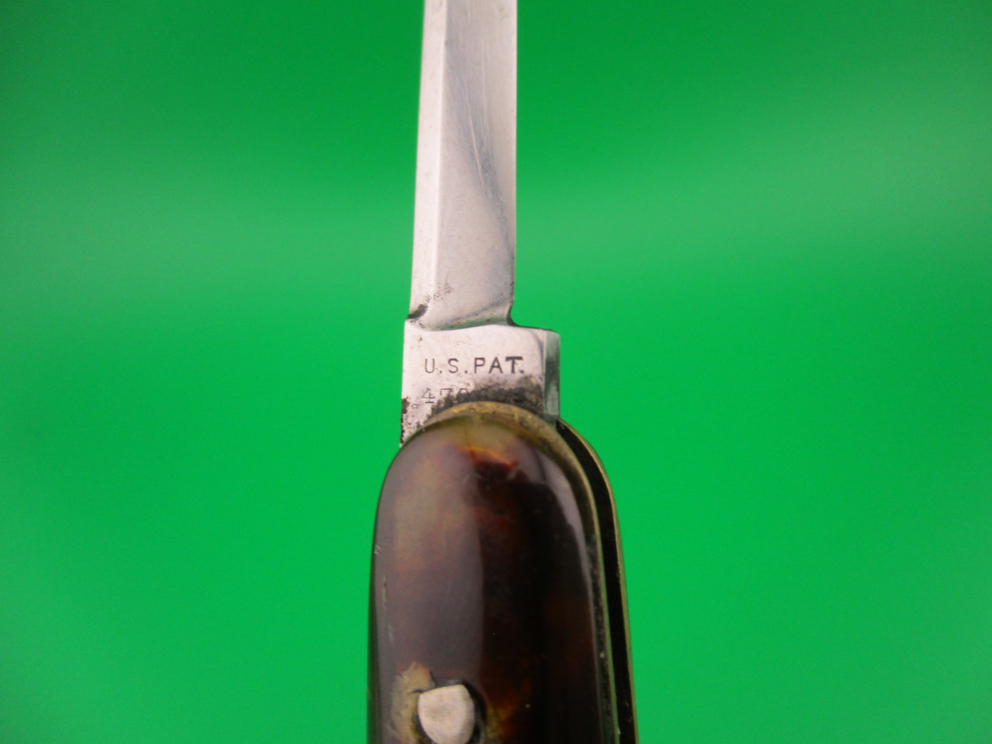 Press Button Knife Co #102 medium double Tortoise celluloid automatic knife