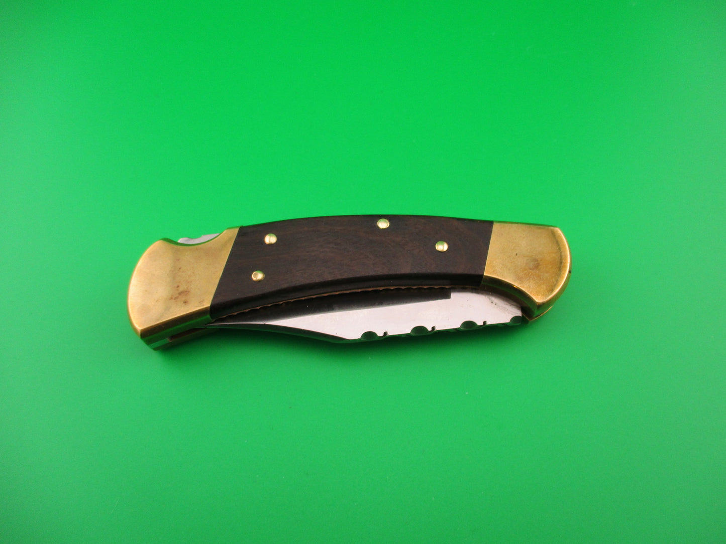 BUCK 112 Converted Automatic Double Action knife w file work & sheath