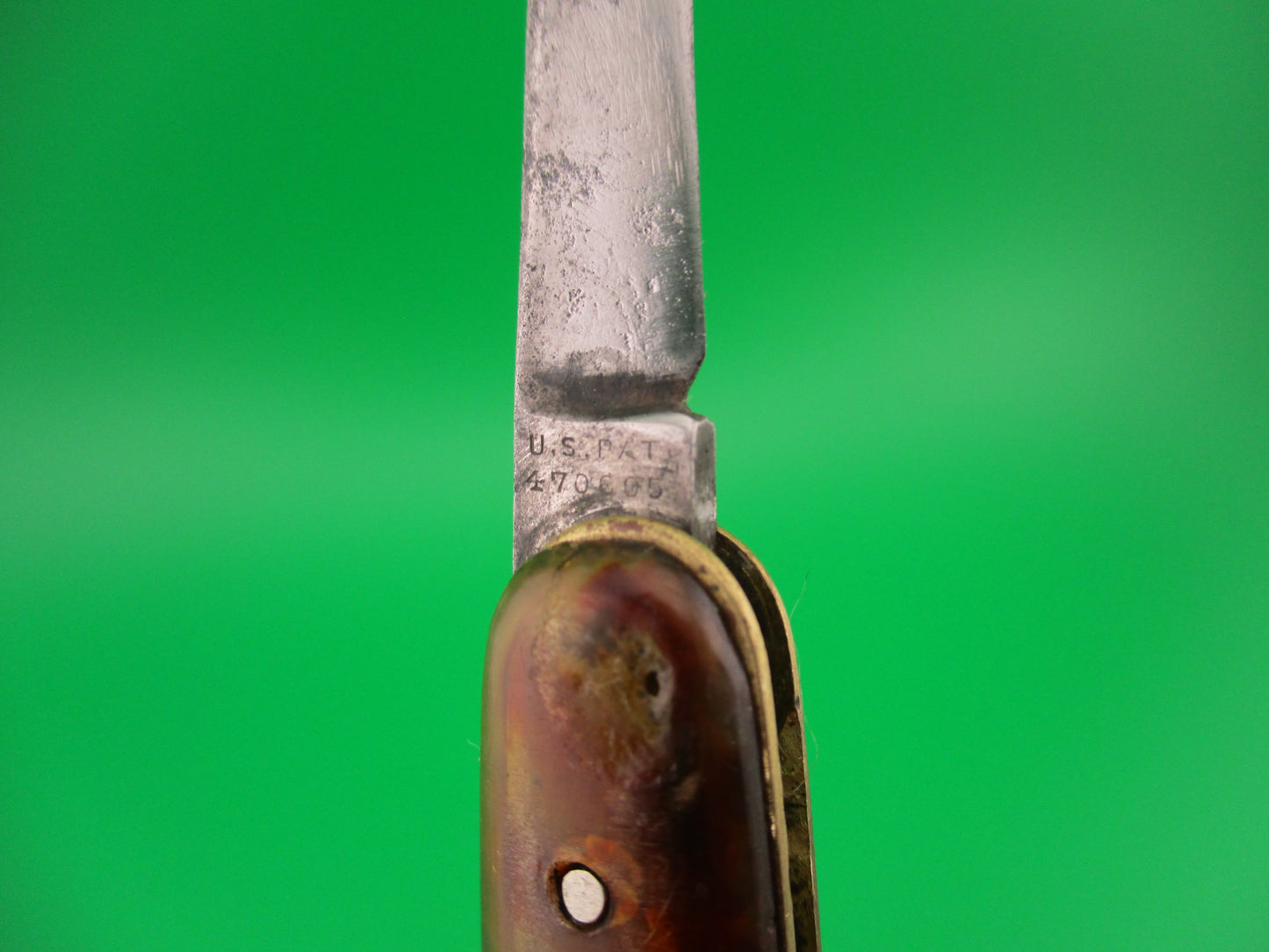 Press Button Knife Co #102 medium double Tortoise celluloid automatic knife
