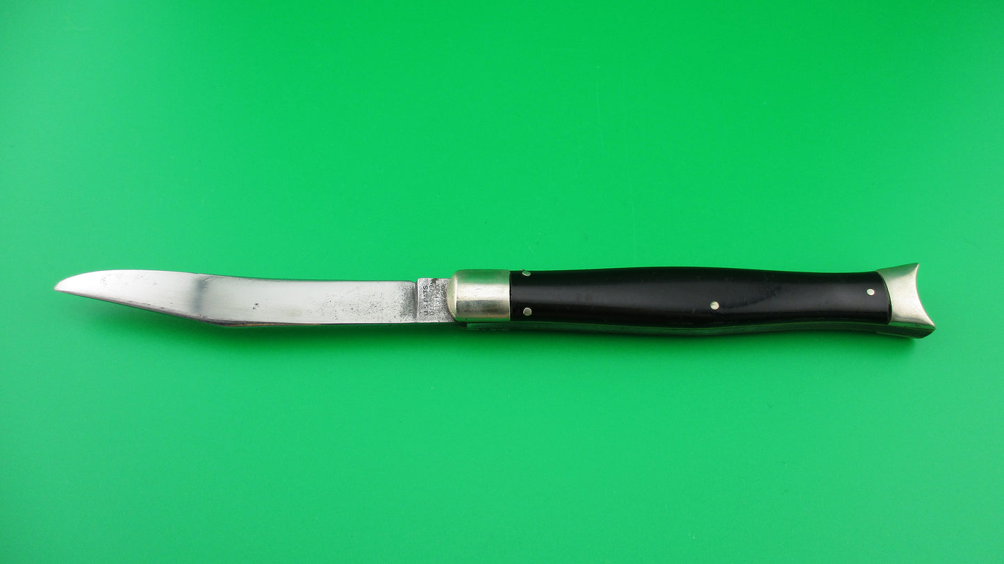 Schrade Cut Co Fishtail Black Vintage 1940s Switchblade knife