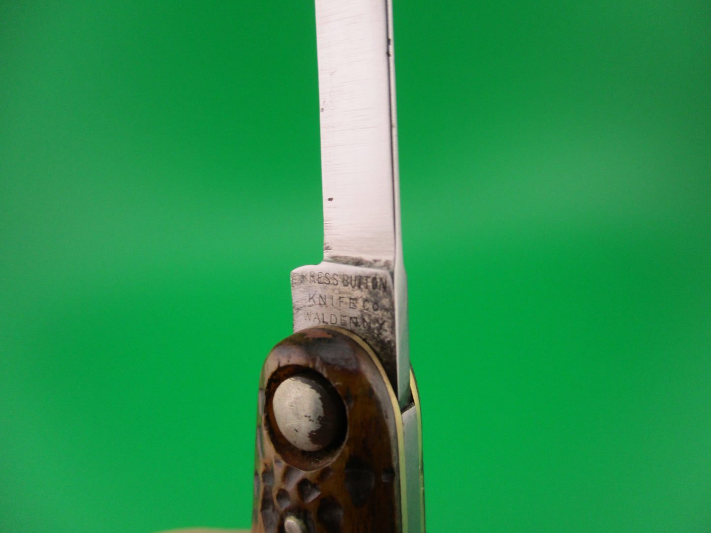 Press Button Knife Co Medium double bone switchblade knife model 100