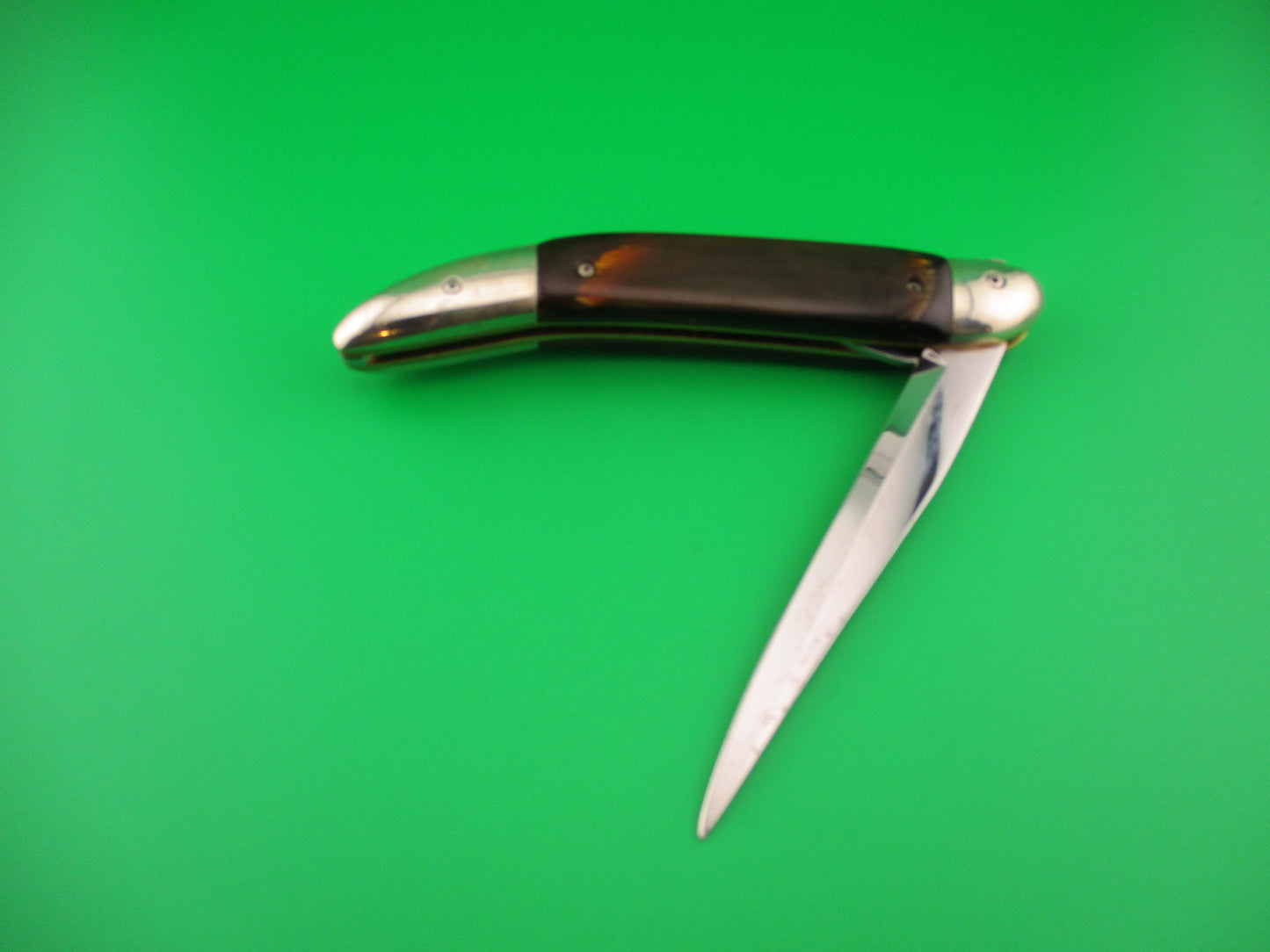 D. Hutson Custom 10 inch Oval button Texas Toothpick Humpback automatic knife