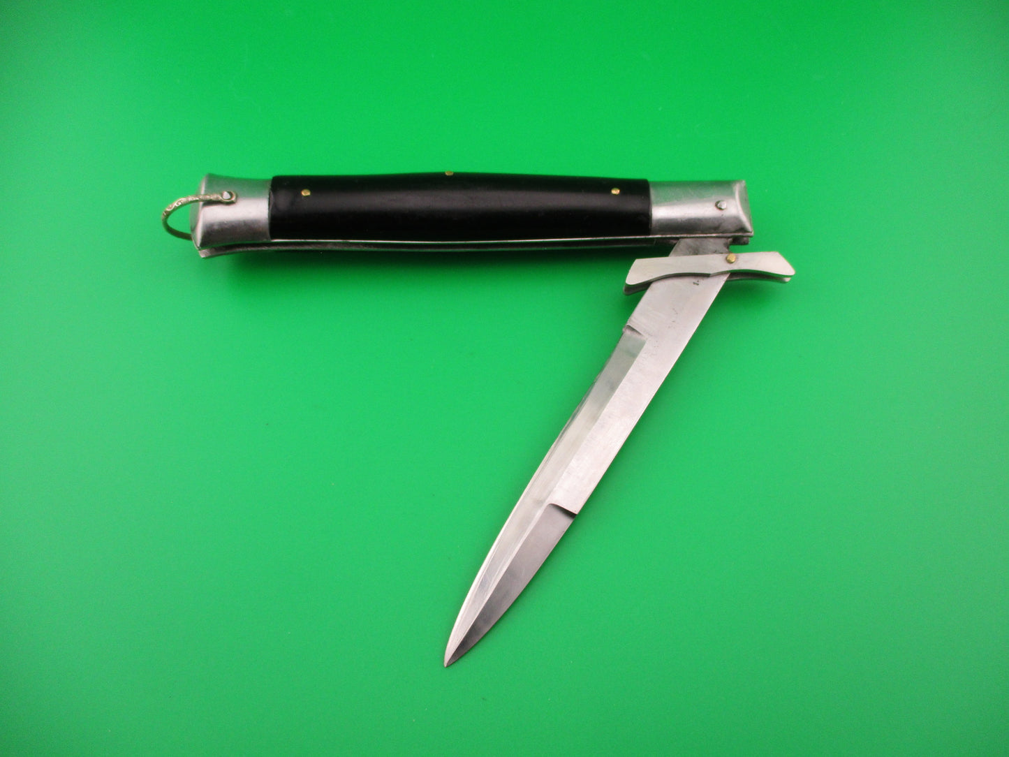 Rizzuto Estileto Milano 28cm Japanese Batwing Swing guard Black vintage automatic knife