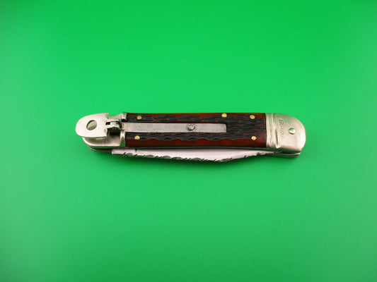 RC 10cm German Lever jigged bone SPRINGER automatic knife with file work