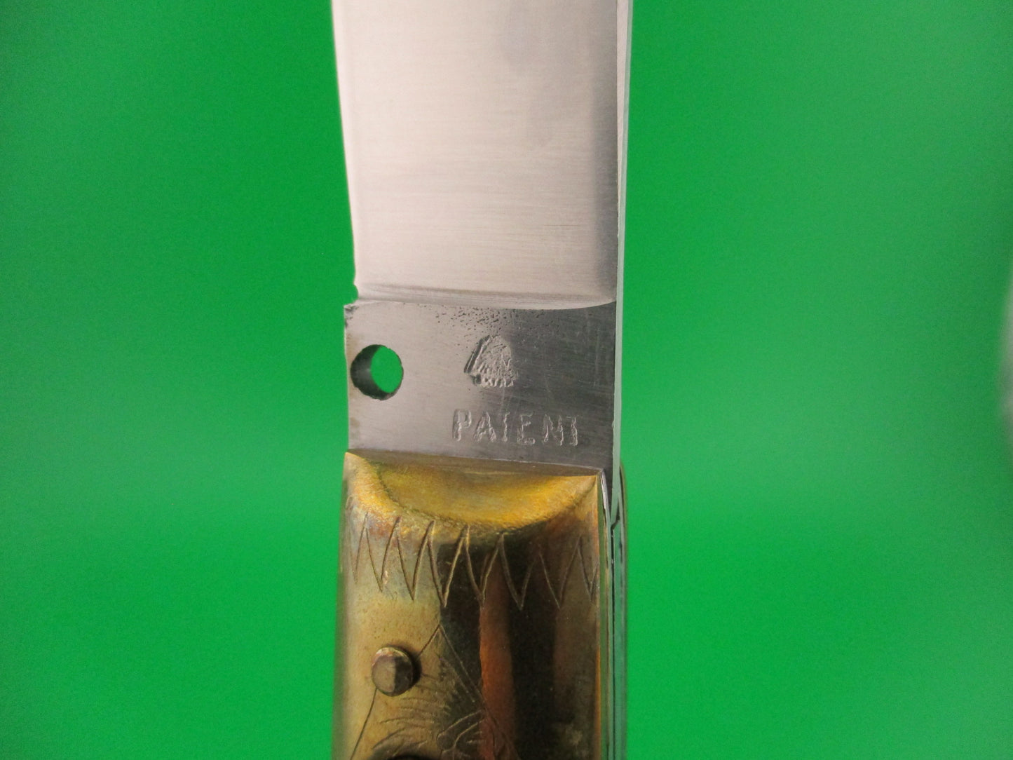 Jndiana PATENT 24cm Bo/Bc Pattada Italian Birds head horn switchblade knife