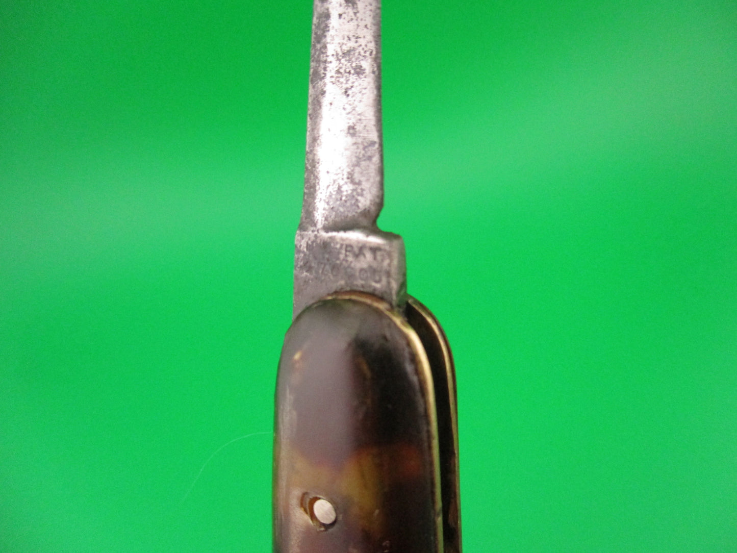Press Button Knife Co #102 medium double Tortoise celluloid automatic knife