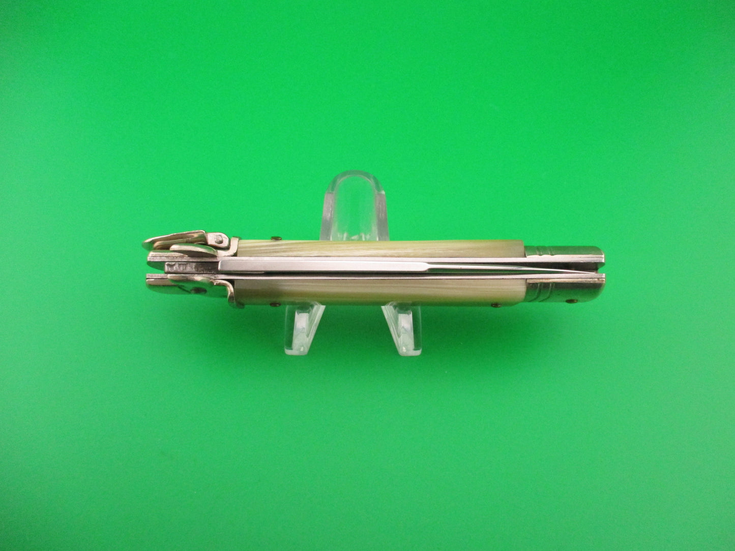 AKC ITALY Leverletto by Bill DeShivs AKC Italy 20cm Italian Horn lever automatic knife