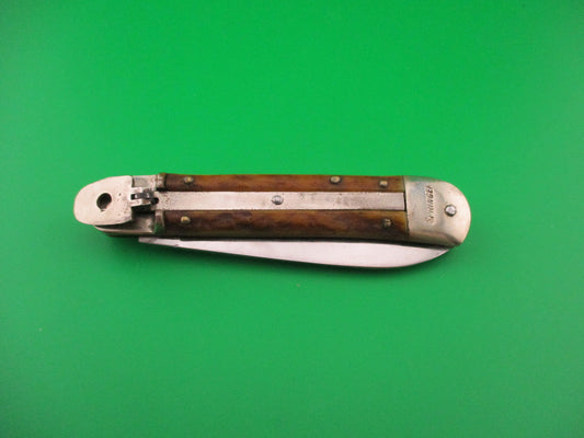 Bonsa 10cm German SPRINGER Lever Stag Vintage automatic knife