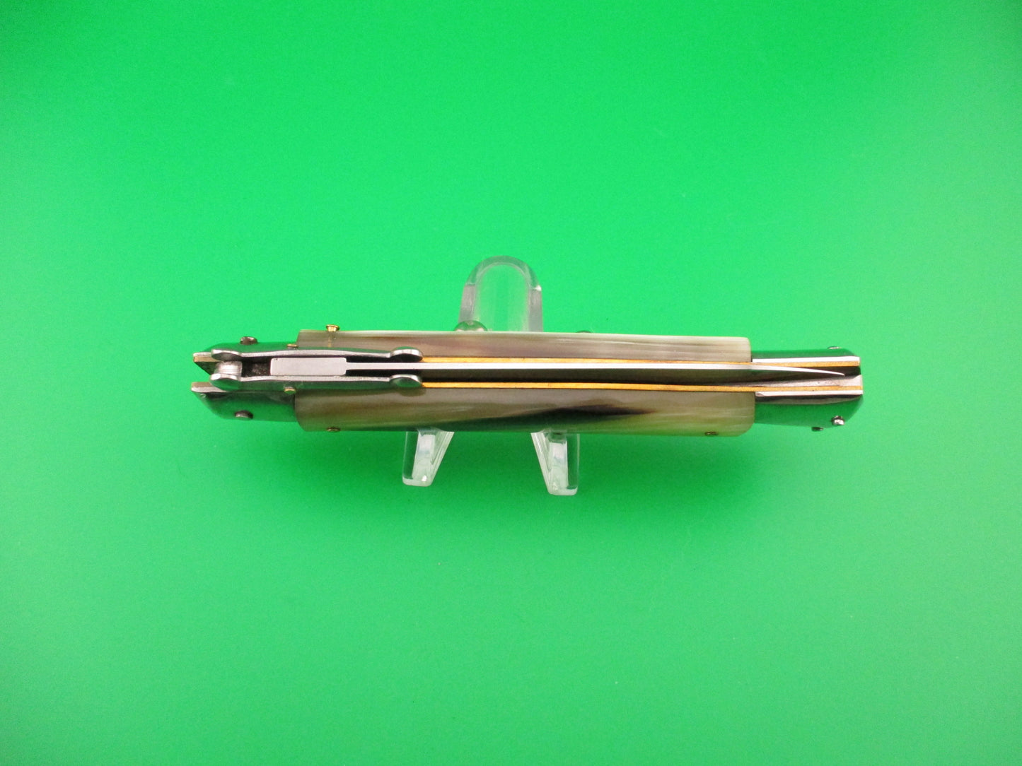 STAINLESS ITALY 23cm Italian Dagger blade Swing Guard Honey Horn automatic knife