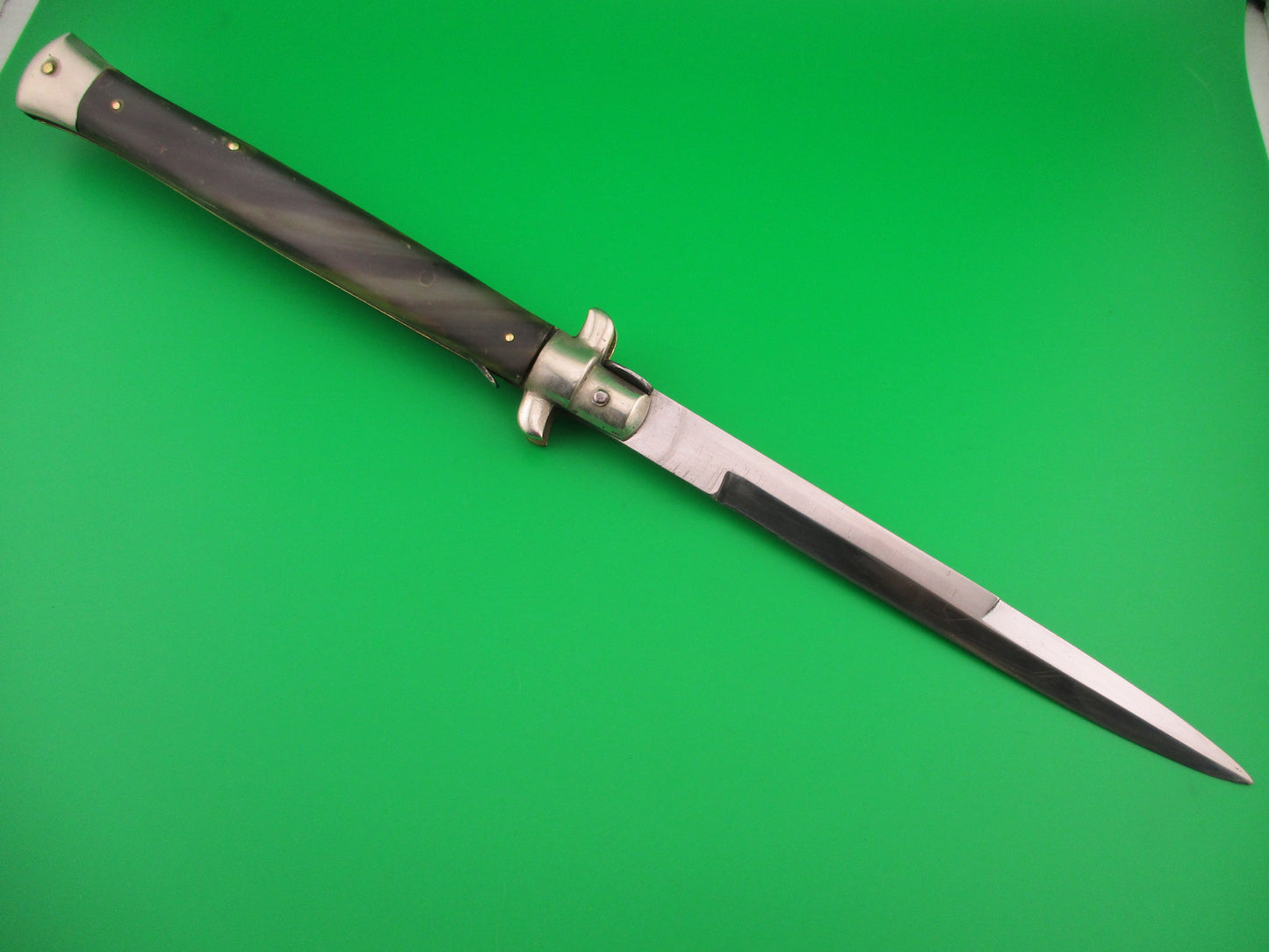 M ITALY INOX 33cm Italian Picklock Horn Vintage 1950s automatic knife