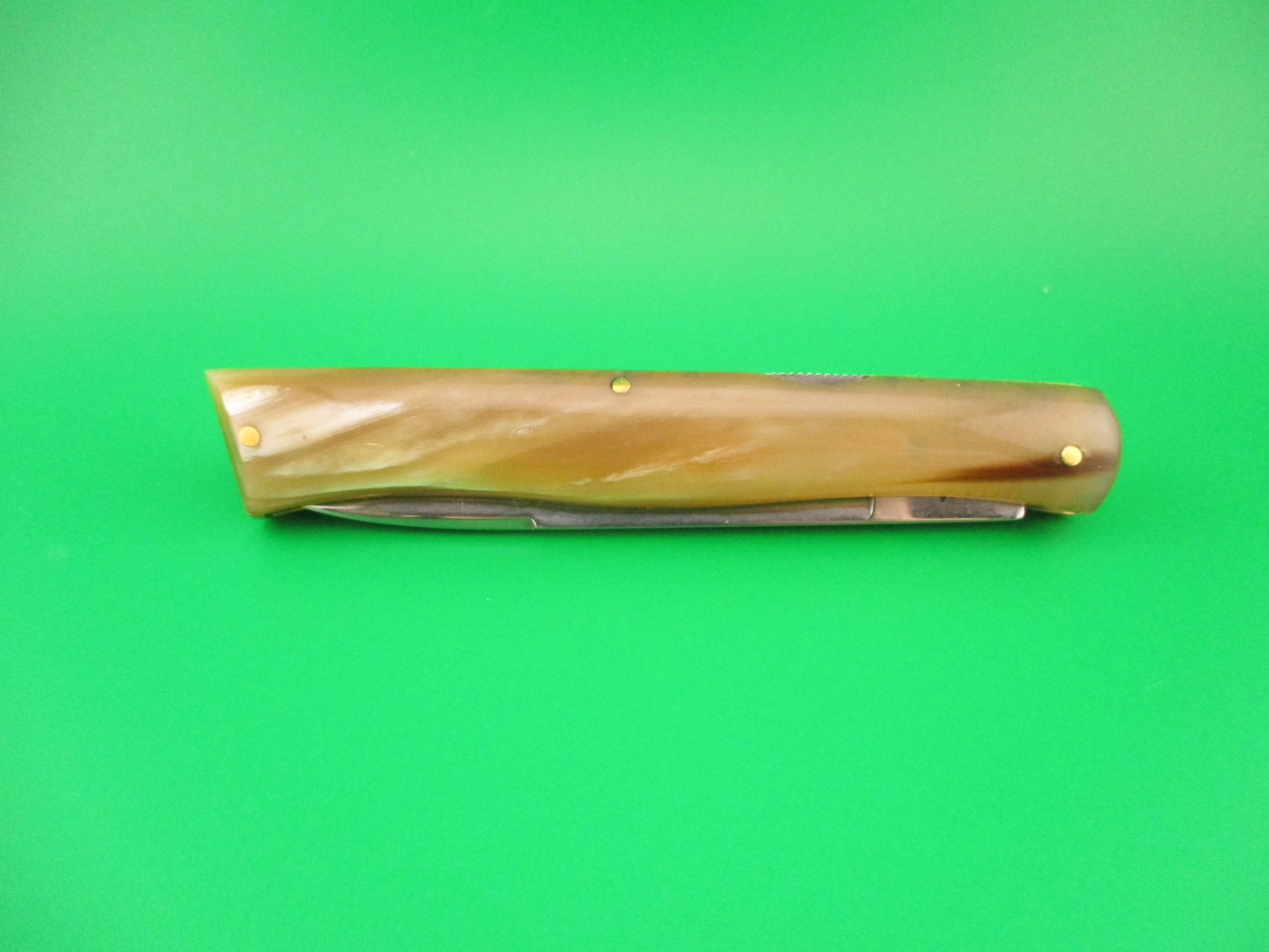 CEM MANIAGO 21cm Italian lockback Honey & Cream horn DM automatic knife