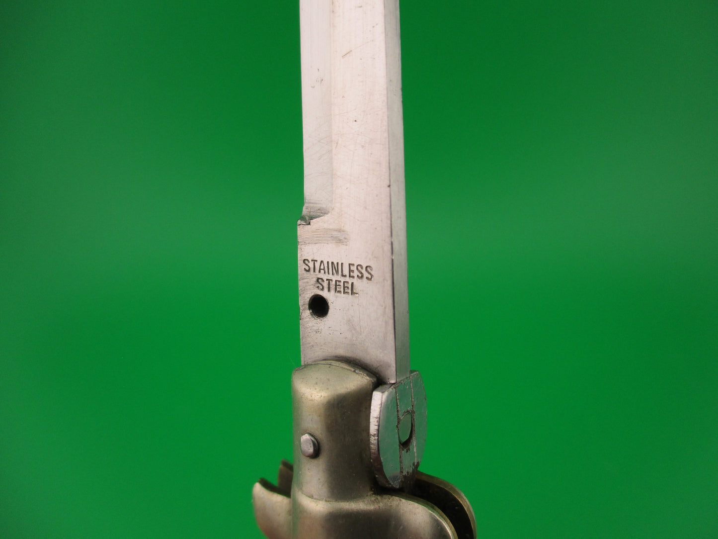 STAINLESS STEEL 17cm Japanese Picklock Bayonet blade vintage 1960s automatic knife