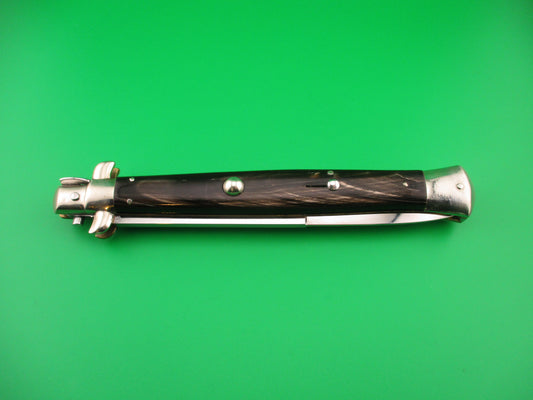 AGA CAMPOLIN 33cm Picklock Stiletto Brown streaked horn NOS automatic knife