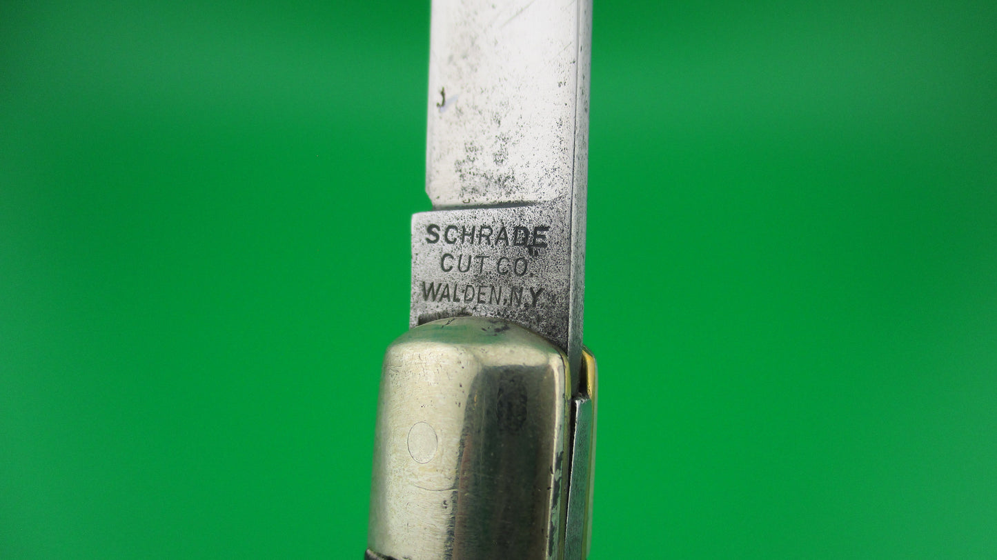 Schrade Cut Co Fishtail Black Vintage 1940s Switchblade knife