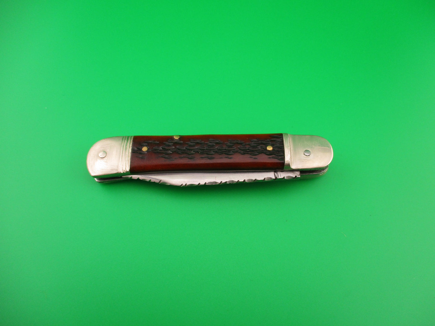RC 10cm German Lever jigged bone SPRINGER automatic knife with file work
