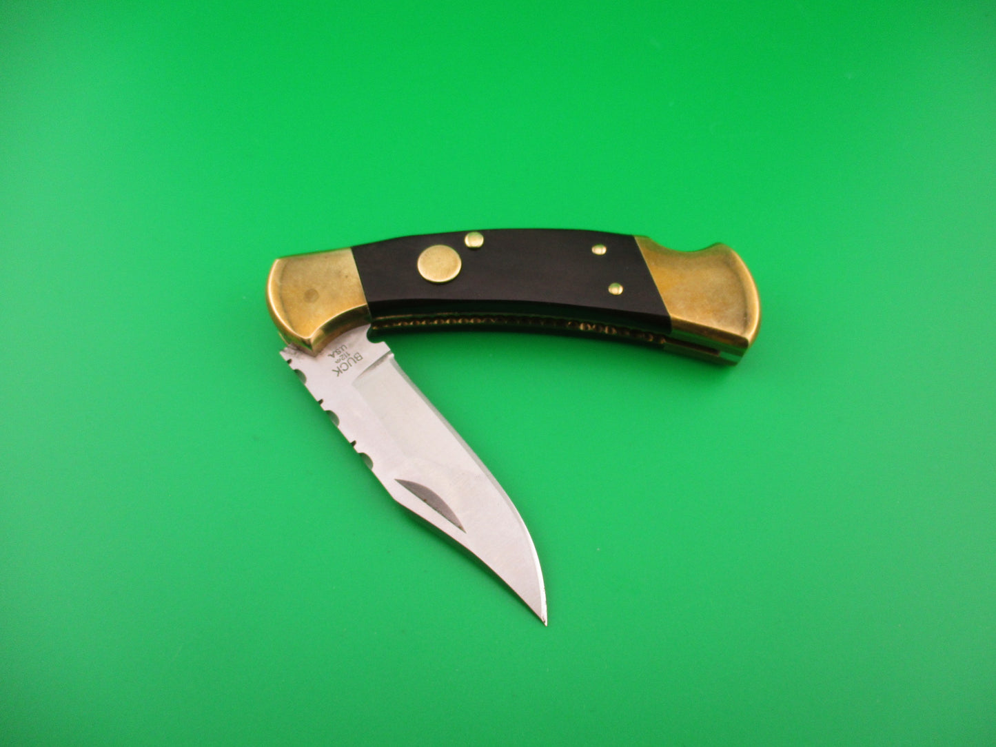BUCK 112 Converted Automatic Double Action knife w file work & sheath