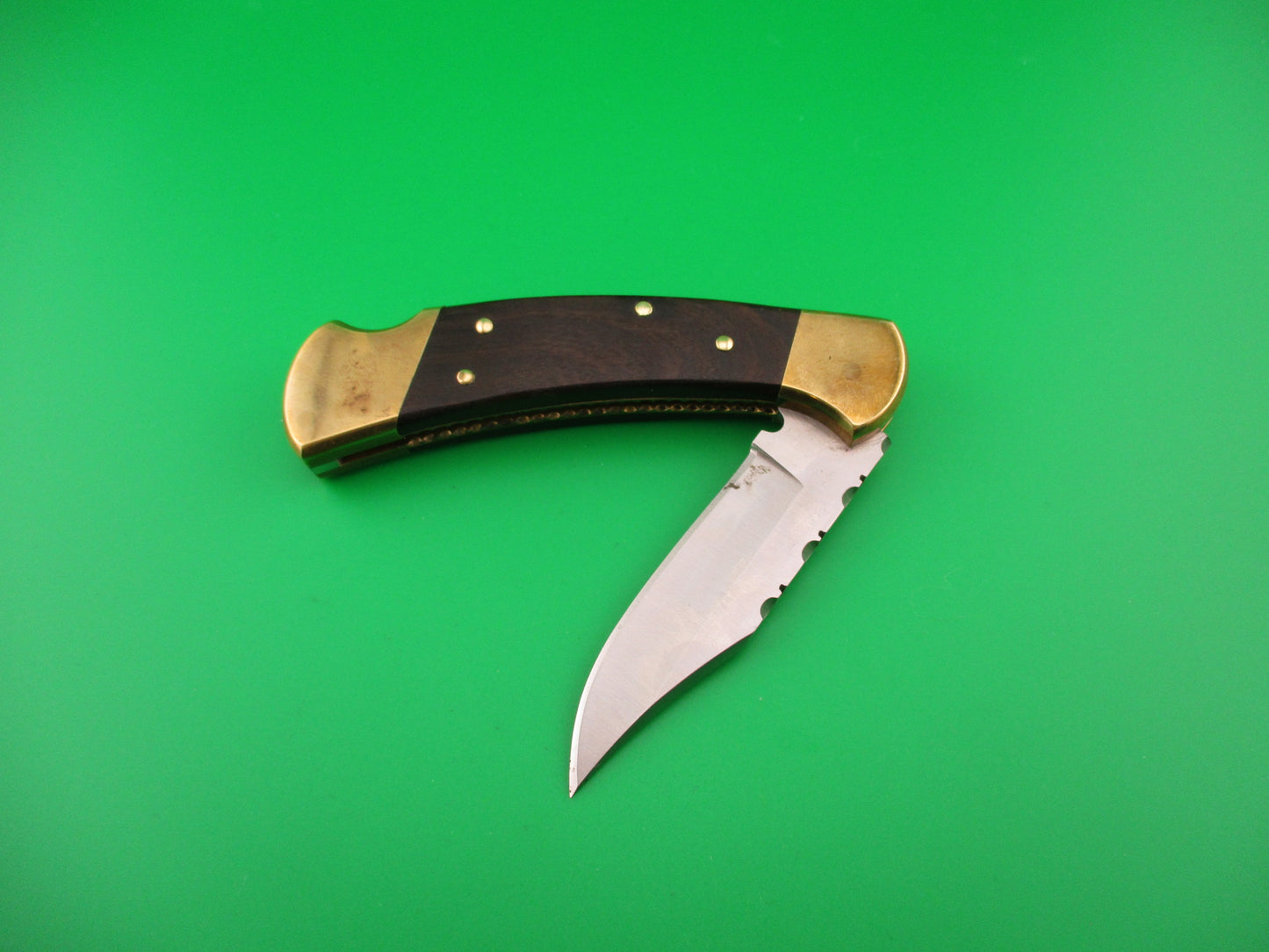 BUCK 112 Converted Automatic Double Action knife w file work & sheath