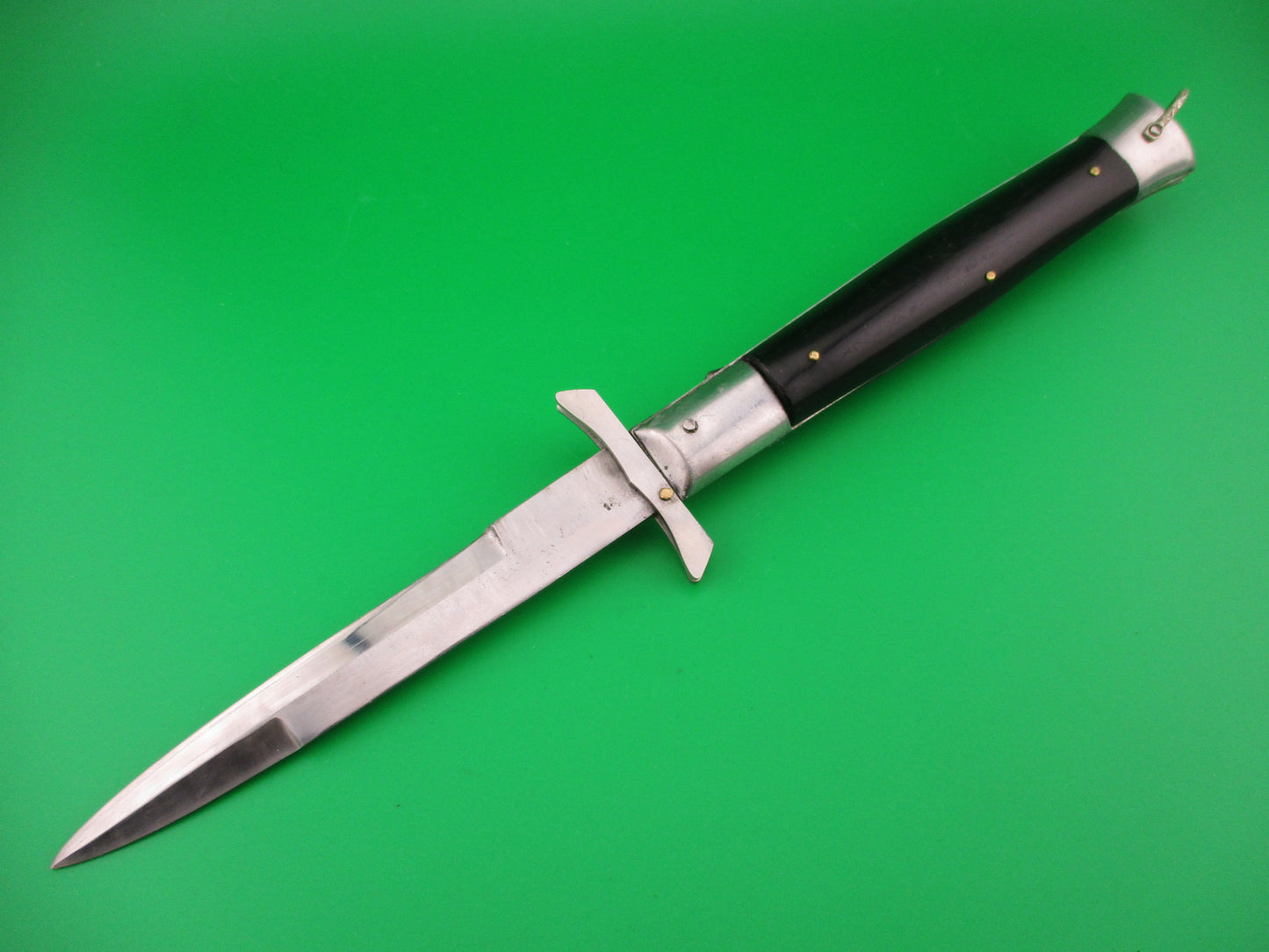 Rizzuto Estileto Milano 28cm Japanese Batwing Swing guard Black vintage automatic knife