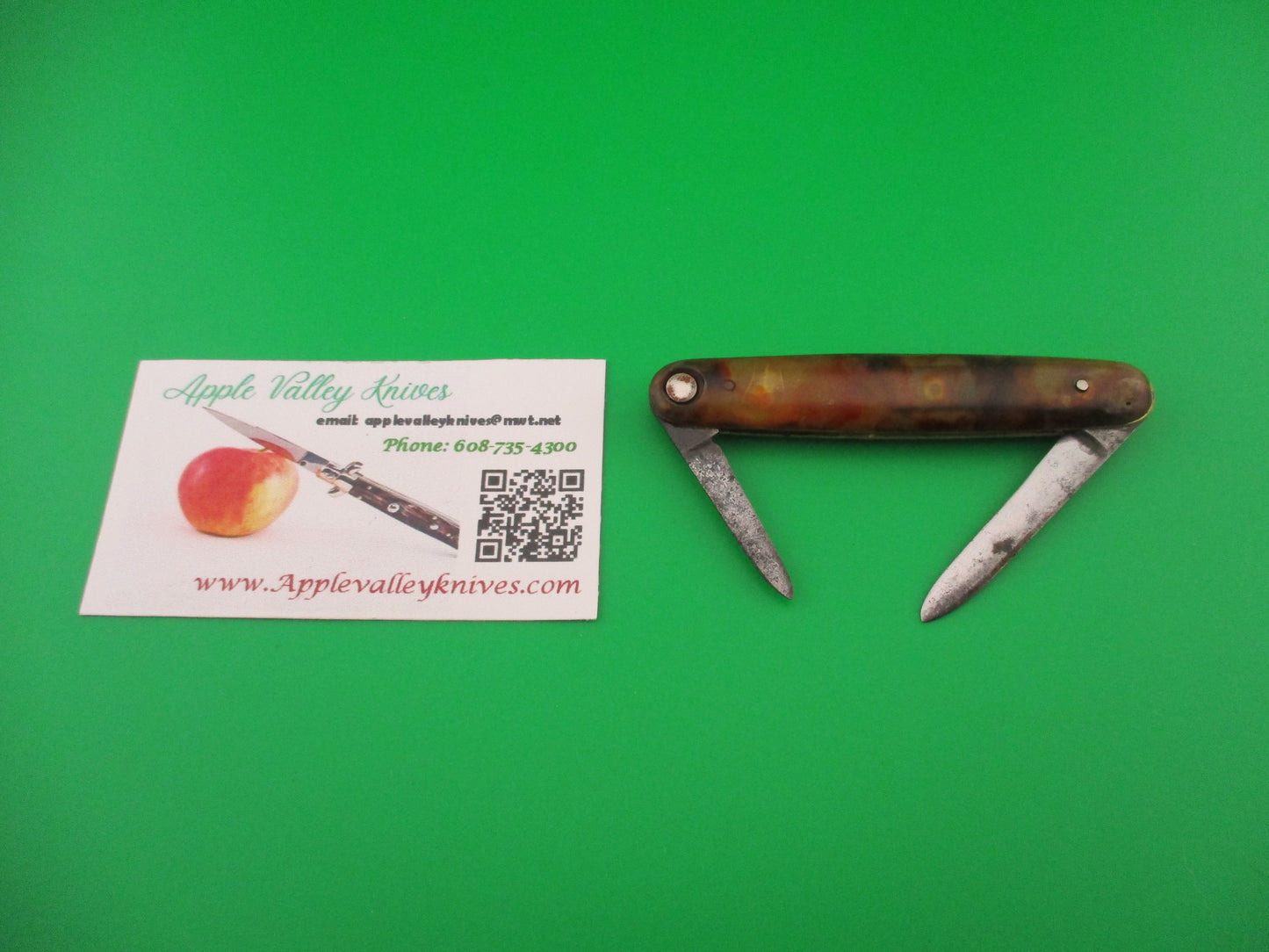 Press Button Knife Co #102 medium double Tortoise celluloid automatic knife