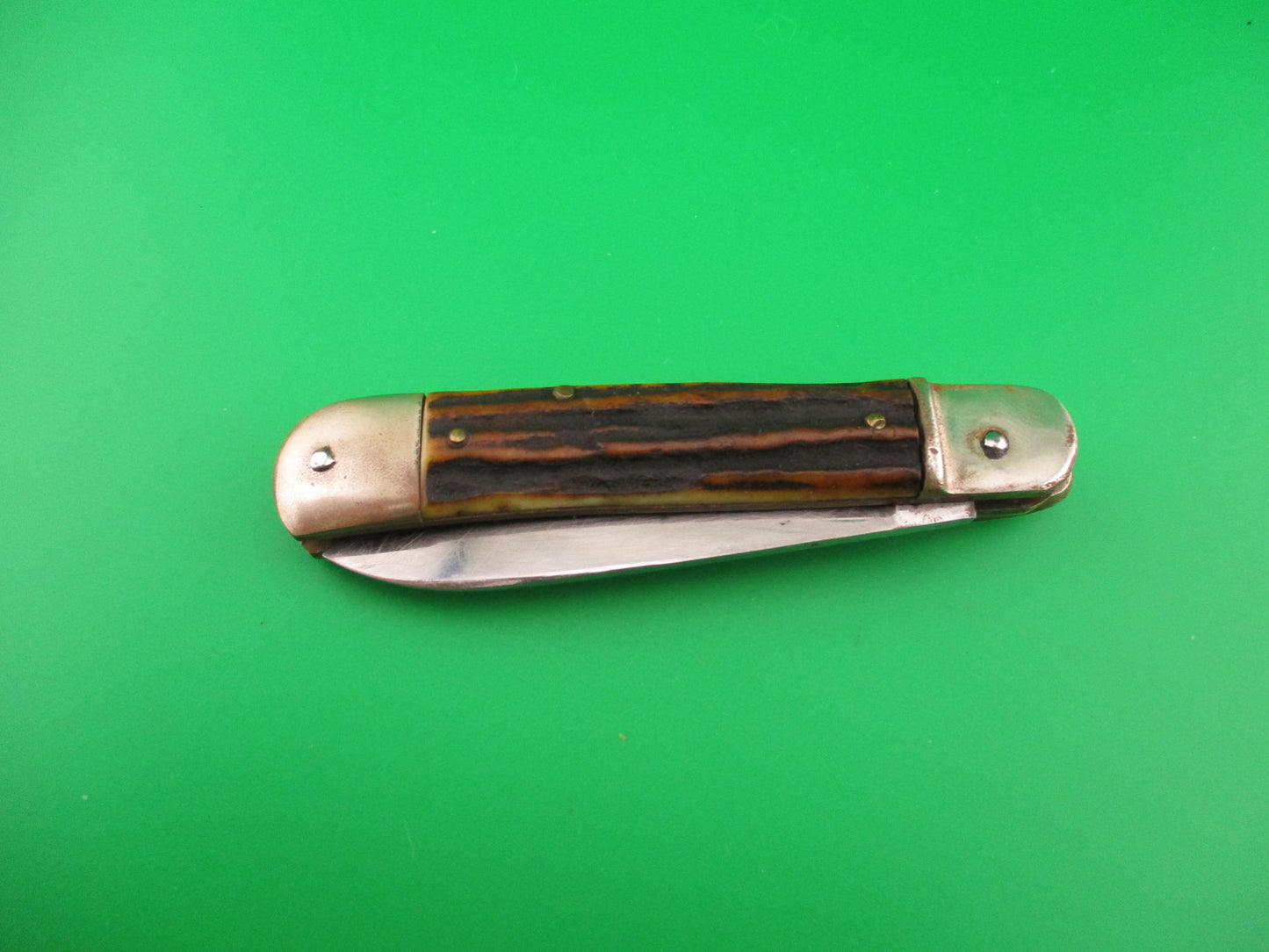 Bonsa 10cm German SPRINGER Lever Stag Vintage automatic knife