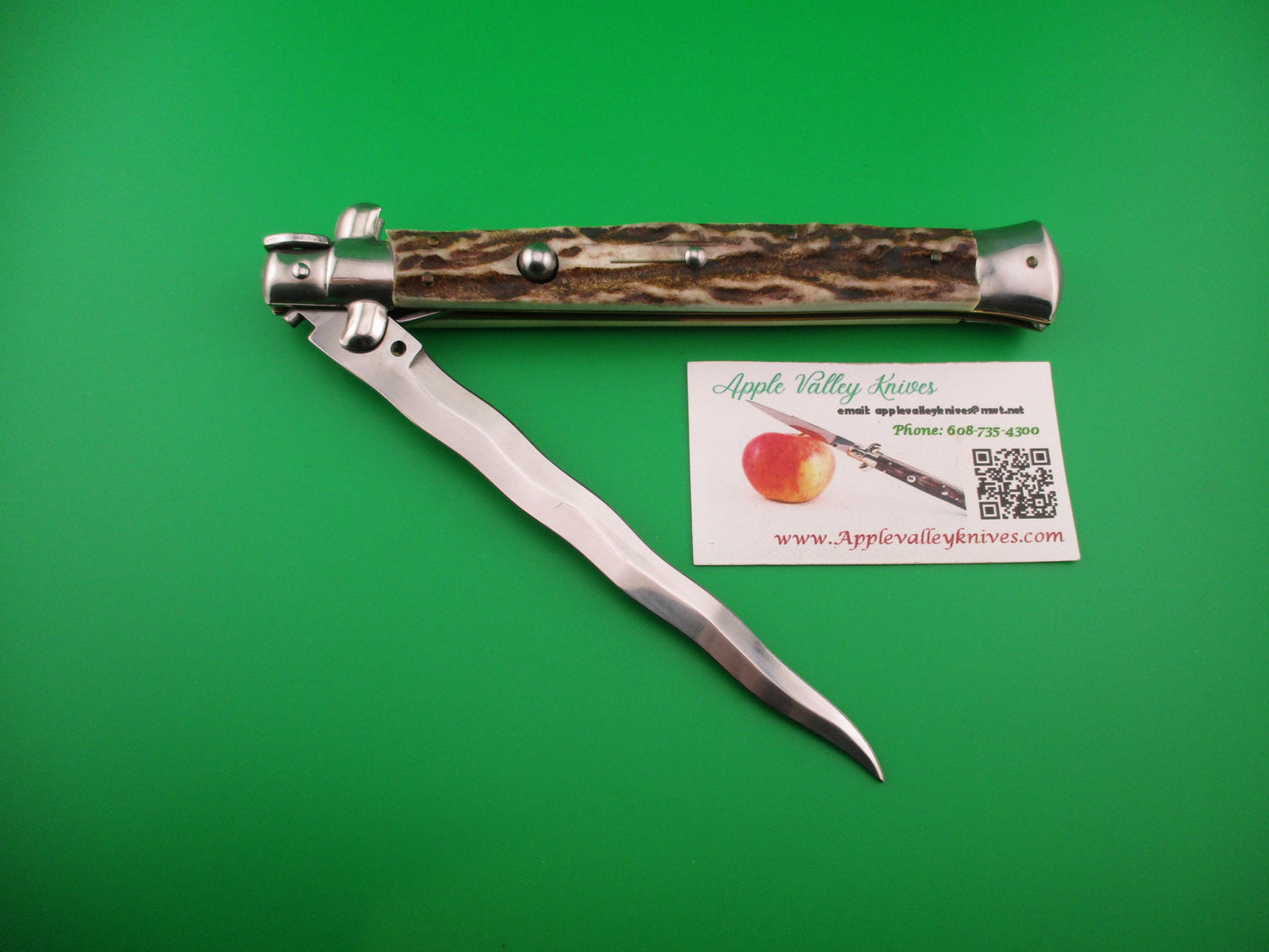 STILETTO ITALY 33cm Italian Stiletto KRIS Stag automatic knife