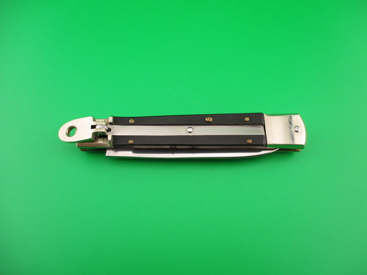 HUBERTUS SOLINGEN ROSTFREI 11cm German Slimline Lever Ebony automatic knife